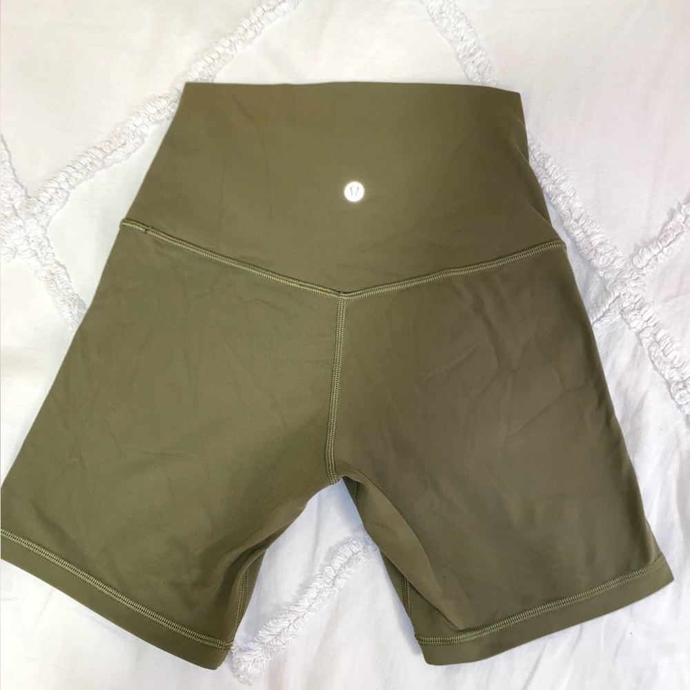 Lululemon align 6” biker short bronze green